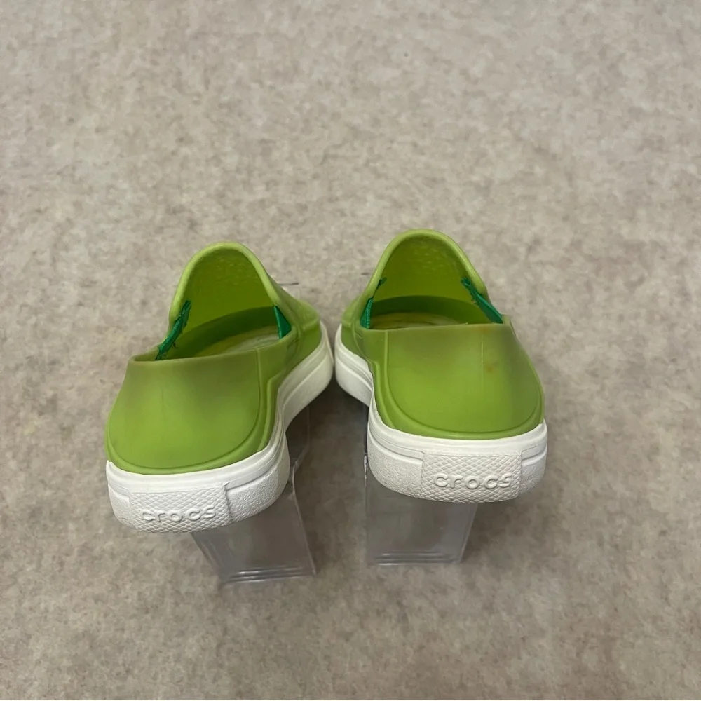 CROCS Citilane Roka Slip On Water Boat Shoe Sneakers Lime Green Kids Size 11C